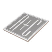 カップルの初期設定またはその他の文字 |白とグレー タイル (側面)