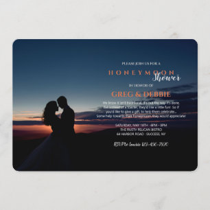 カップルの包含の新婚旅行のブライダルシャワー 招待状