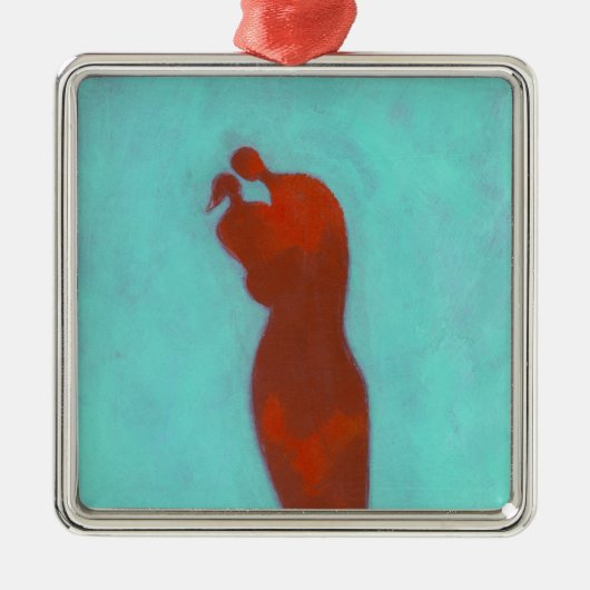 カップルの包含 メタルオーナメント (正面)