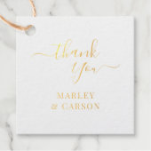 カップルの名前ありがとう緑の金ゴールド フェイバータグ (正面)