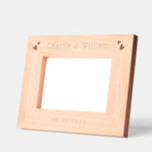 カップルの名前かわいいハート結婚のデート レーザー彫刻フレーム (左)