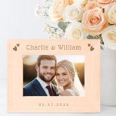 カップルの名前かわいいハート結婚のデート レーザー彫刻フレーム