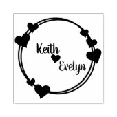 カップルの名前とハート ラバースタンプ (インプリント)