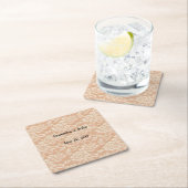 カップルの名前と大切なデートのレース スクエアペーパーコースター (インサイチュ)