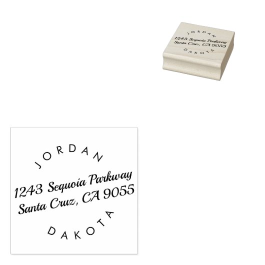 カップルの名前のスクリプモダント差出人住所 ラバースタンプ (押印)