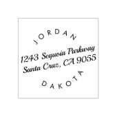 カップルの名前のスクリプモダント差出人住所 ラバースタンプ (インプリント)