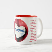 カップルの名前のFanyonのバレンタインのマグ ツートーンマグカップ (正面右)