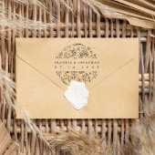 カップルの名前は日付を保存 |植物学エレガント学 ラバースタンプ