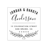 カップルの名前カスタム文字差出人住所 ラバースタンプ (インプリント)