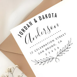 カップルの名前カスタム文字差出人住所 ラバースタンプ