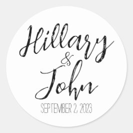 カップルの名前結婚と日付 ラウンドシール