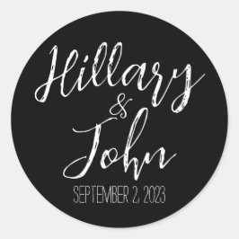 カップルの名前結婚と日付 ラウンドシール