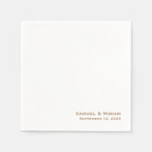 カップルの名前50周年結婚パーティー スタンダードカクテルナプキン (正面)