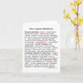 カップルの声明のメッセージカード カード (黄色い花)