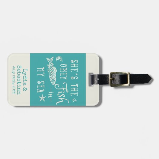 カップルの夫の妻のかわいい一致の巡航の休暇 ラゲッジタグ (正面横)