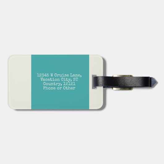カップルの夫の妻のかわいい一致の巡航の休暇 ラゲッジタグ (裏面横)