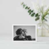 カップルの婚約写真の呼び出し状 コーリングカード (スタンド正面)