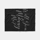 カップルの婚約発表パーティー 結婚してくれる？ フリースブランケット (正面(横))