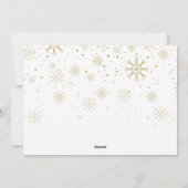 カップルの定義金ゴールド雪かきクリスマス写真 シーズンカード (裏面)