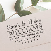 カップルの家族の名前と差出人住所 セルフインキングスタンプ