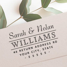 カップルの家族の名前と差出人住所 セルフインキングスタンプ