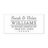 カップルの家族の名前と差出人住所 セルフインキングスタンプ (デザイン)