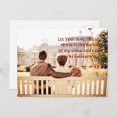 カップルの愛のはがき ポストカード (正面/裏面)