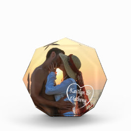 カップルの愛ハートの写真名 フォトブロック