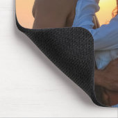 カップルの愛ハートの写真名 マウスパッド (コーナー)