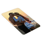 カップルの愛ハートの写真名 マグネット (右側)