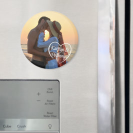 カップルの愛ハートの写真名 マグネット