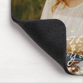 カップルの感謝してい好みフォトゴールデン紙吹雪ハート マウスパッド (コーナー)