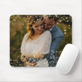 カップルの感謝してい好みフォトゴールデン紙吹雪ハート マウスパッド (マウス)