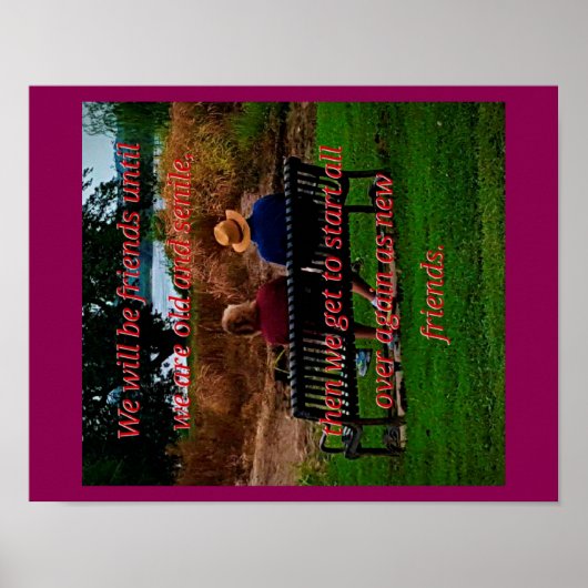 カップルの成長する一緒に友人の引用文 ポスター (正面)