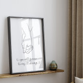 カップルの手の線のアート ポスター