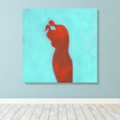 カップルの抱擁 キャンバスプリント (インサイチュ (ウッドフロア))