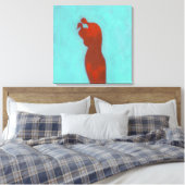 カップルの抱擁 キャンバスプリント (インサイチュ (寝室))