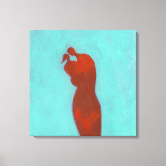 カップルの抱擁 キャンバスプリント (正面)