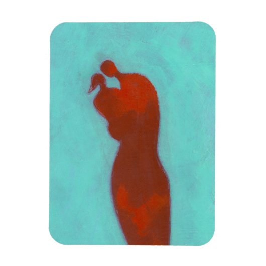 カップルの抱擁 マグネット (縦)