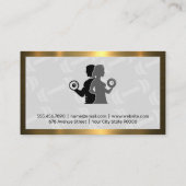 カップルの持ち上げ |ダンベルパターン 名刺 (裏面)