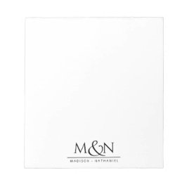 カップルの新しいアンパサンド・モノグラム ノートパッド