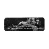 カップルの新しい写真差出人住所 ラベル (正面)