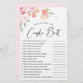 カップルの最高のフローラシャワーゲーム (正面/裏面)