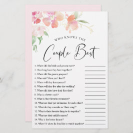 カップルの最高のフローラシャワーゲーム