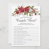 カップルの最高のブライダルを知るポインセチア 招待状 (正面)