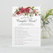 カップルの最高のブライダルを知るポインセチア 招待状 (スタンド正面)