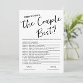 カップルの最高のブライダルゲシンプルーム・カード 招待状 (スタンド正面)