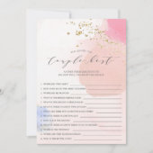 カップルの最高のブライダルシャワーゲームの招待 招待状 (正面)