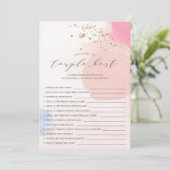 カップルの最高のブライダルシャワーゲームの招待 招待状 (スタンド正面)