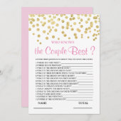 カップルの最高のブライダルシャワーゲーム 招待状 (正面/裏面)